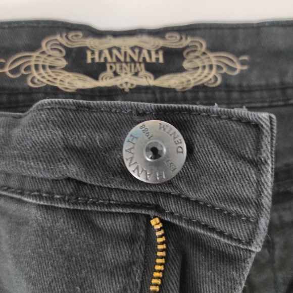 Hannah Jeweled Black Denim Midrise Jeans 14 - Picture 9 of 16